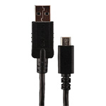LADE-/SYNC-KABEL Schwarz USB auf microUSB