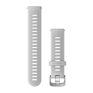 Schnellwechsel-Armband 20 mm Weiss Edelstahl-Teile in Silber