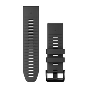 QuickFit®-Armbänder 26 mm, Silikon Graphit Teile aus Edelstahl S