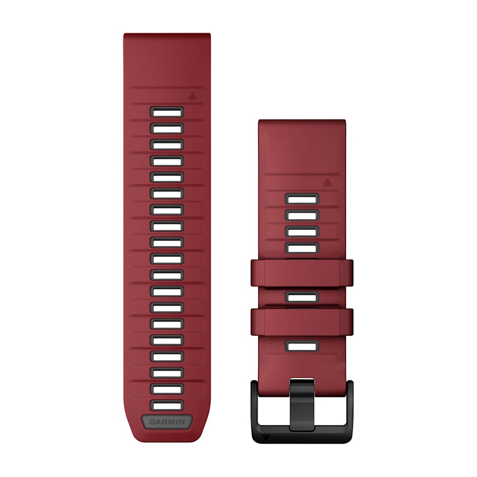 QuickFit® 26 Watch Bands, Marsala/Graphite Silicone